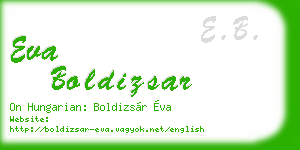 eva boldizsar business card